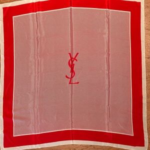 YSL vintage silk scarf.